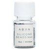 AQUA 3mm SILICONE BEADS - BLACK 300 pc.