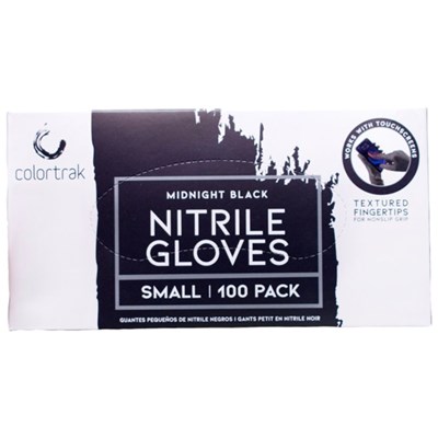 Colortrak Midnight Black Nitrile Gloves Small