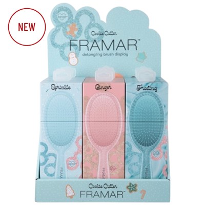 Framar Cookie Cutter Detangle Brush Display 9 pc.