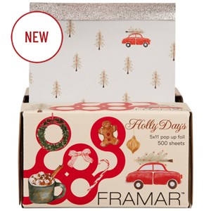 Framar Embossed Pop Up Holly Days Foil 5 inch x 11 inch 500 ct.
