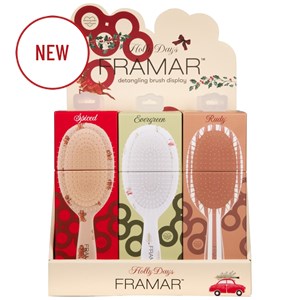 Framar Holly Days Detangle Brush Display 10 pc.