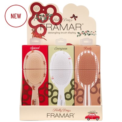 Framar Holly Days Detangle Brush Display 10 pc.
