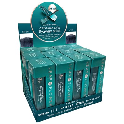 LEAF & FLOWER CBD tame & fix flyaway stick Display