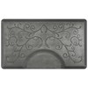 Smart Step Rectangle Salon Mat with Chair Depression in Bella Silver Leaf 3 x 5 ft.