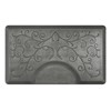 Smart Step Rectangle Salon Mat with Chair Depression in Bella Silver Leaf 3 x 5 ft.