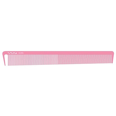 VIA Long Classic Cutting/Styling Comb- Pink